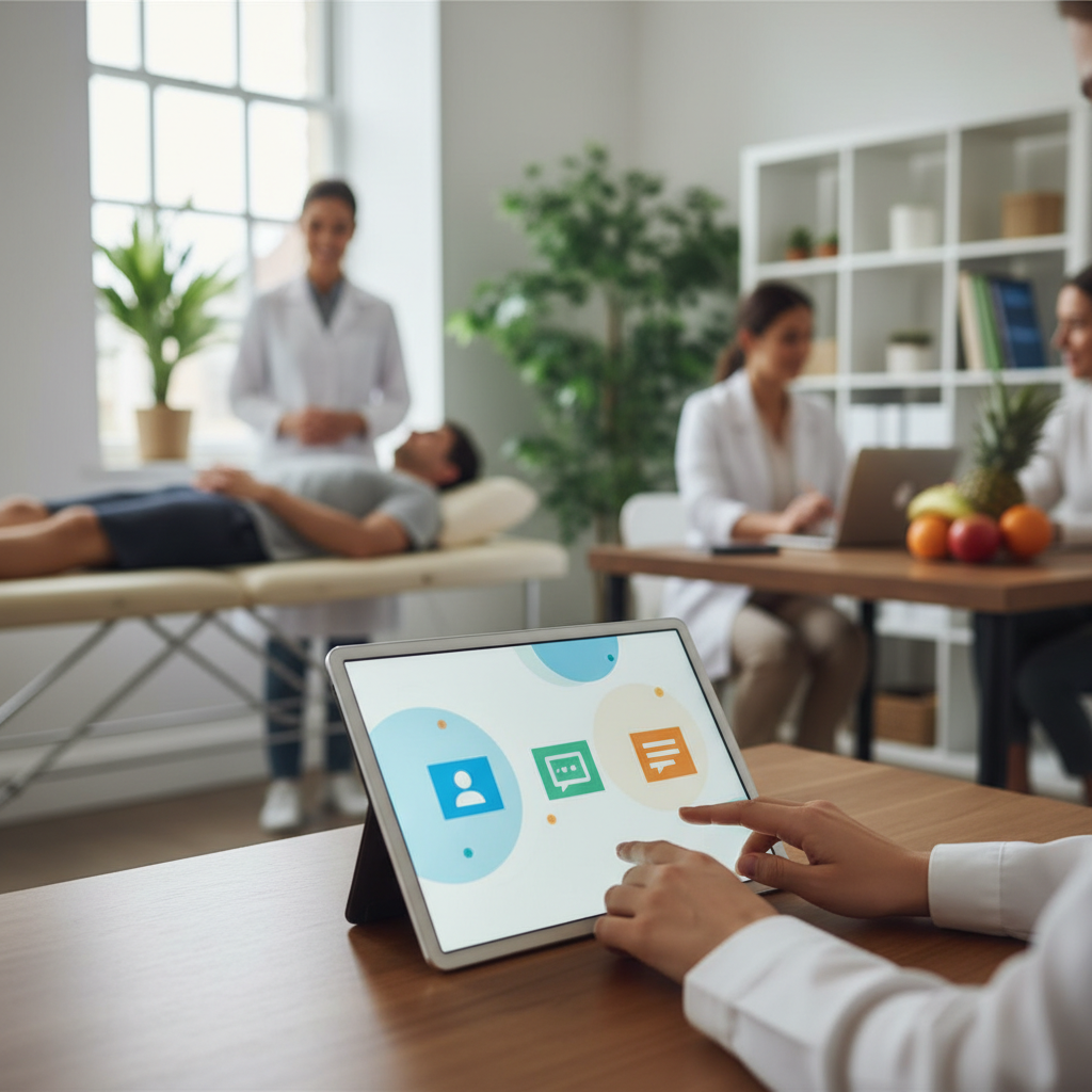 Illustration réaliste sur Doctolib Pro : l’outil indispensable pour les professionnels du bien-être