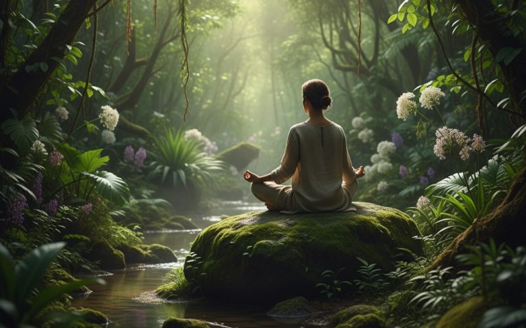 Méditation en pleine nature pour l'harmonie corps-esprit.