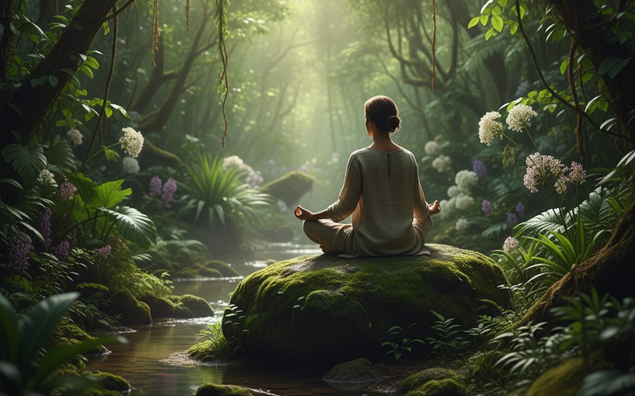Méditation en pleine nature pour l'harmonie corps-esprit.