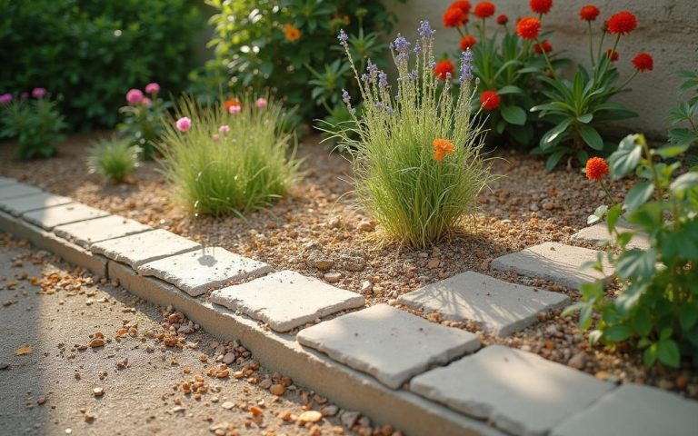 Illustration réaliste sur Jardinière en parpaing sans fondation : guide complet de construction et d'entretien