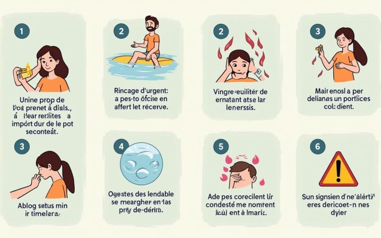 Illustration réaliste sur Vinaigre dans l'œil : que faire en cas d'accident et comment réagir
